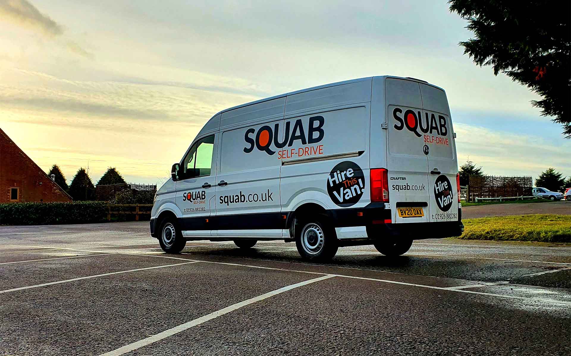 Squab white truck